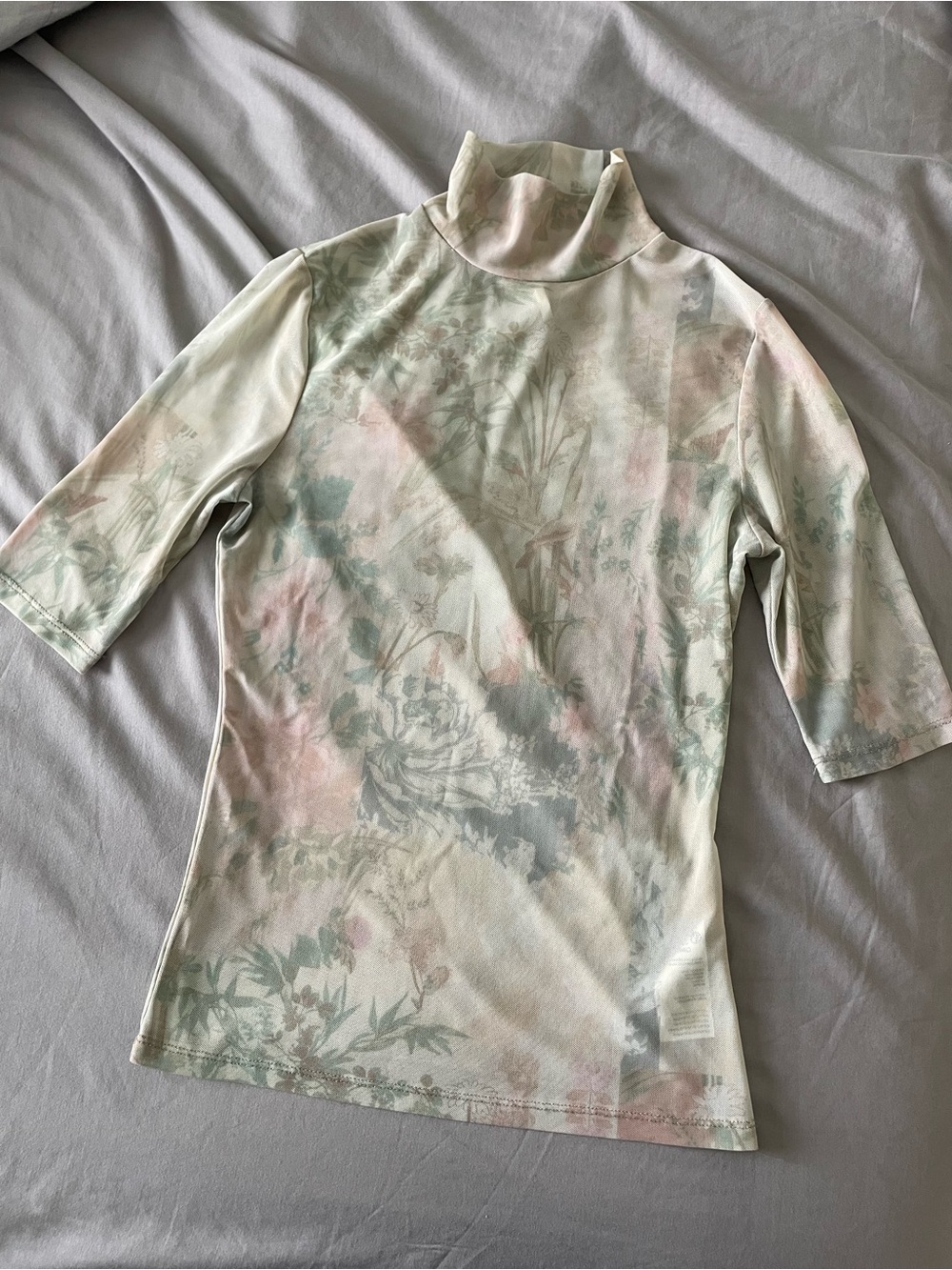 By Anthropologie Mesh Short-Sleeve Top